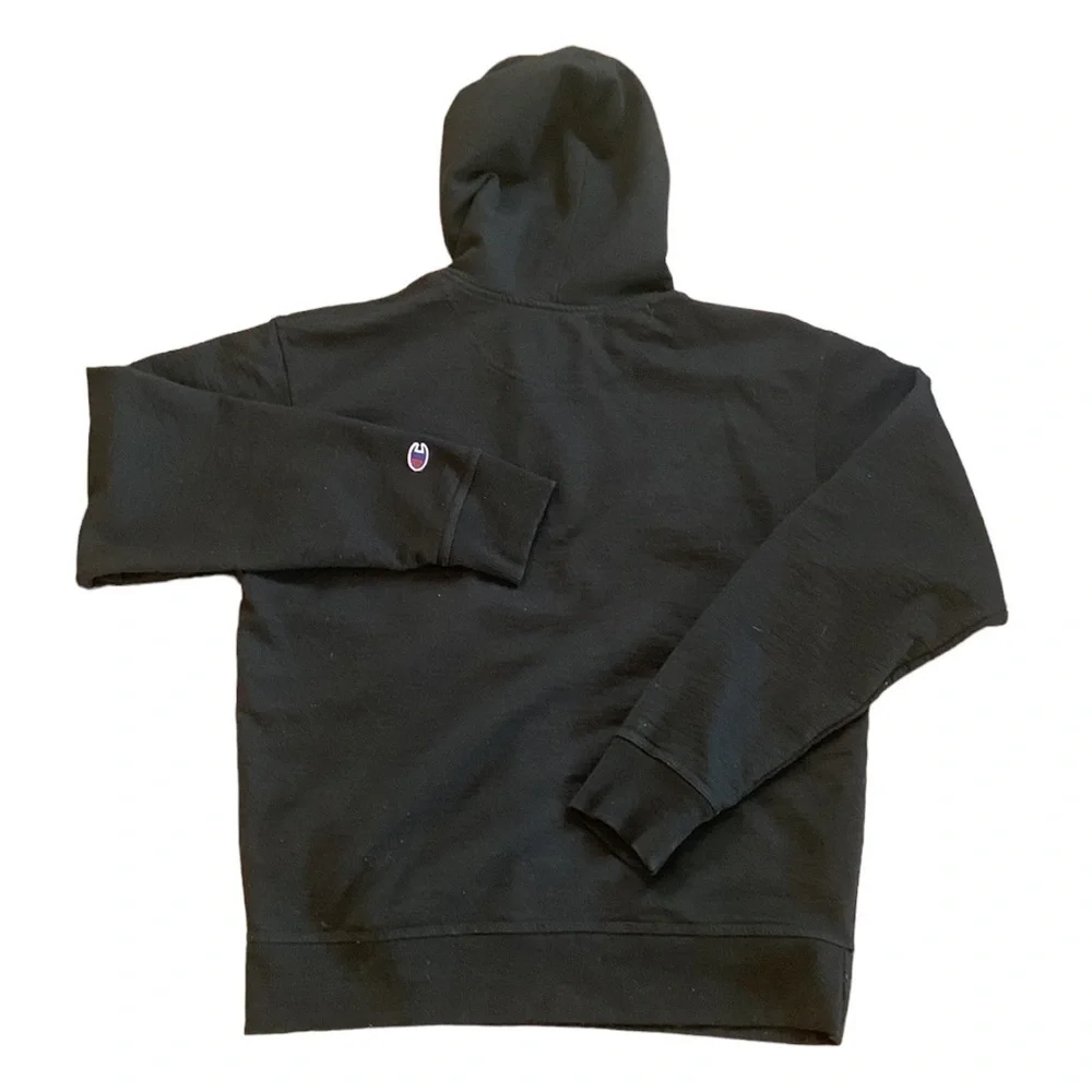 Champion Black Hooded‎ Pullover Sweatshirt Size Medium
